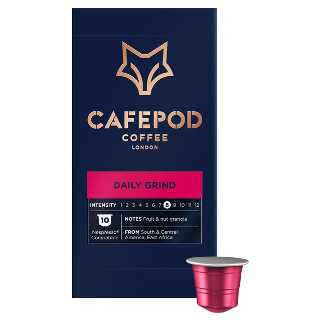 CafePod Daily Grind Nespresso Compatible Aluminium Coffee Pods 10 per pack Botiga