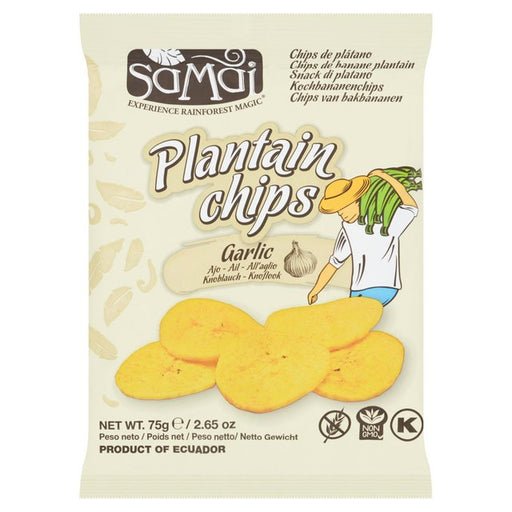 Samai Plantain Chips Garlic 75g Botiga