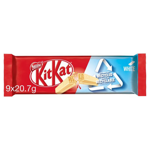 KitKat 2 Finger White Chocolate Biscuit Bar Multipack 9 x 20.7g Botiga