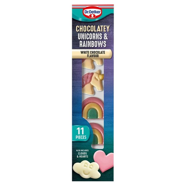 Dr. Oetker 11 Chocolatey Unicorns & Rainbows White Chocolate Flavour 18g Botiga