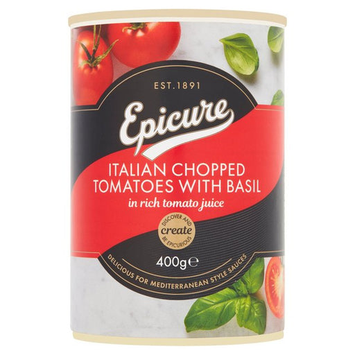 Epicure Italian Chopped Tomatoes with Basil (400G) 400g Botiga