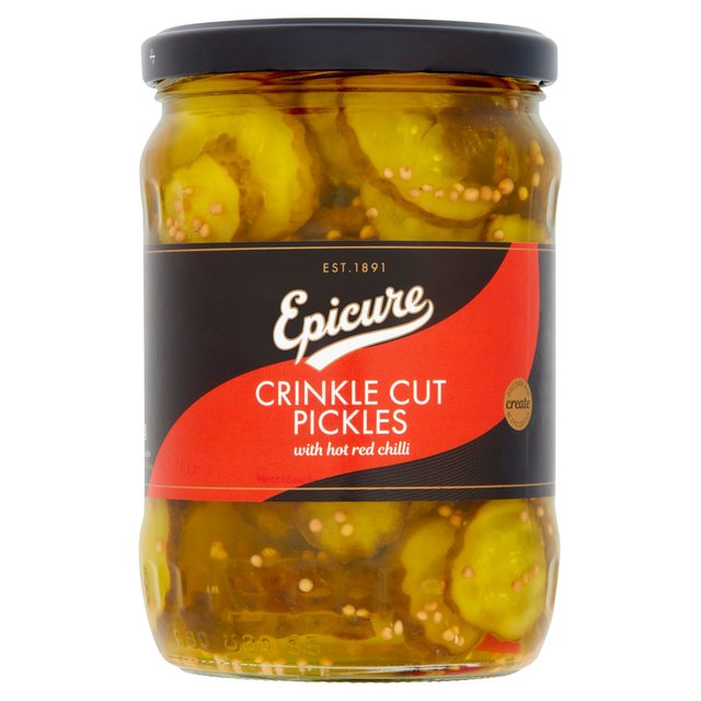 Epicure Spicy Crinkle Cut Pickles 530g Botiga