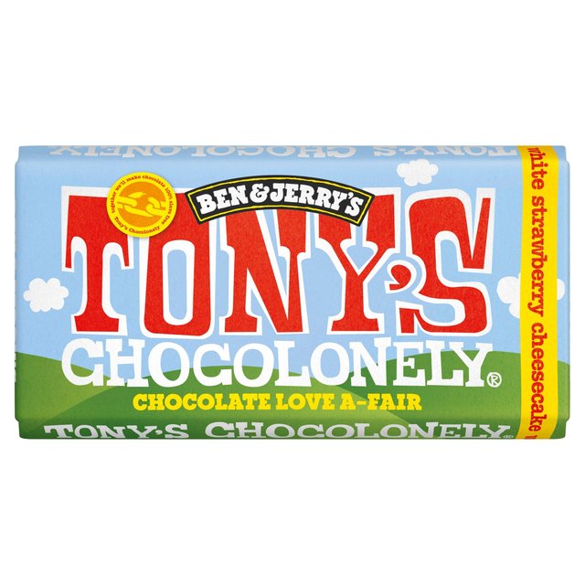 Tony's Chocolonely White Chocolate Strawberry Cheesecake 180g Botiga