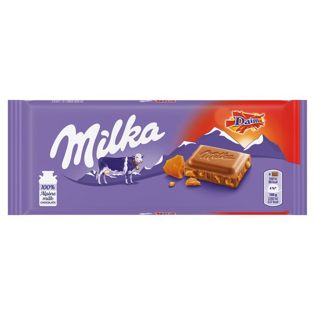 Milka Daim Chocolate Bar 100g Botiga