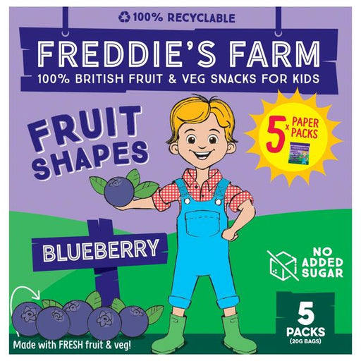 Freddie's Farm Fruit Shapes Multipack Blueberry 100g Botiga