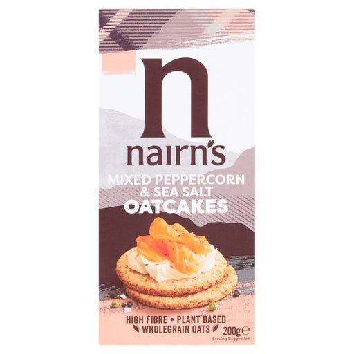 Nairn's Sea Salt & Mixed Peppercorn Oatcakes 200g Botiga