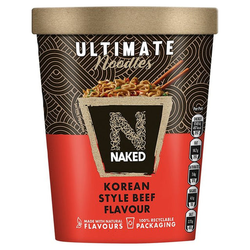 Naked Ultimate Noodles Korean Style Beef Flavour 90g Botiga