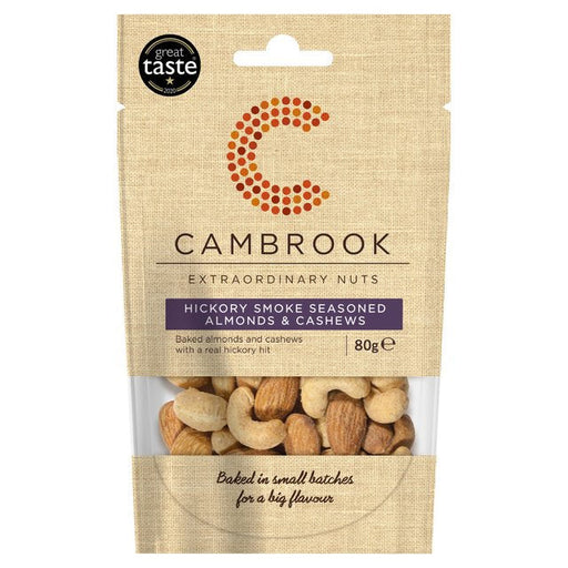 Cambrook Hickory Smoke Seasoned Almonds & Cashews 80g Botiga