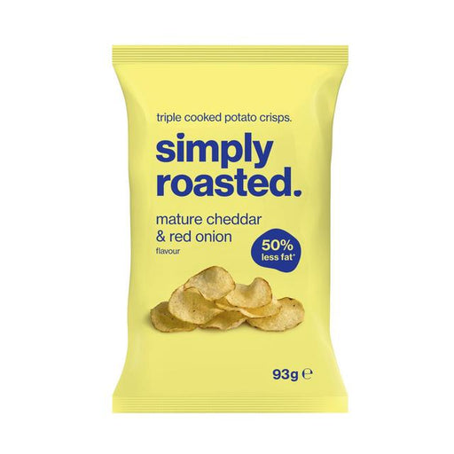 Simply Roasted Mature Cheddar & Red Onion Crisps 93g Botiga