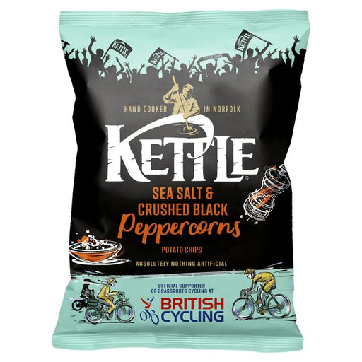 KETTLE Chips Sea Salt & Crushed Black Peppercorns 130g Botiga