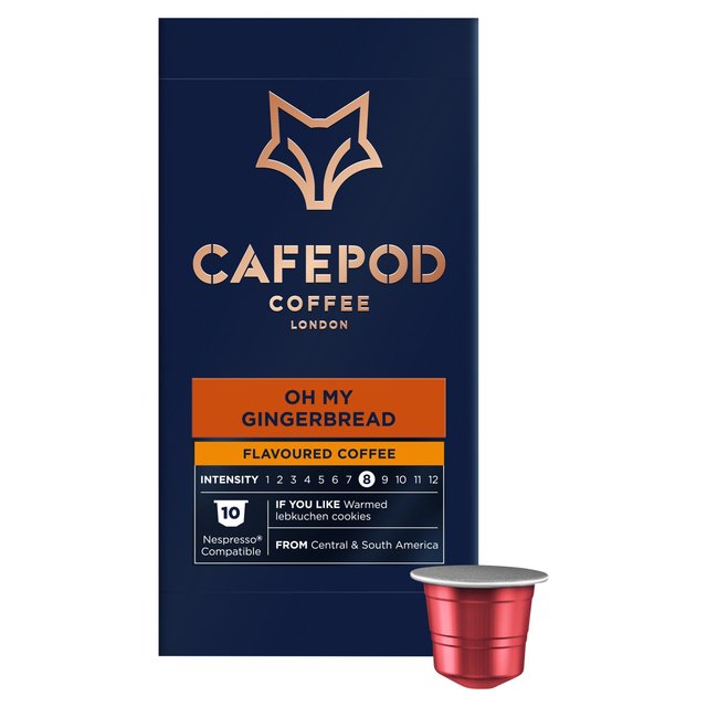 CafePod Oh My Gingerbread Nespresso Compatible Aluminium Coffee Pods 10 per pack Botiga