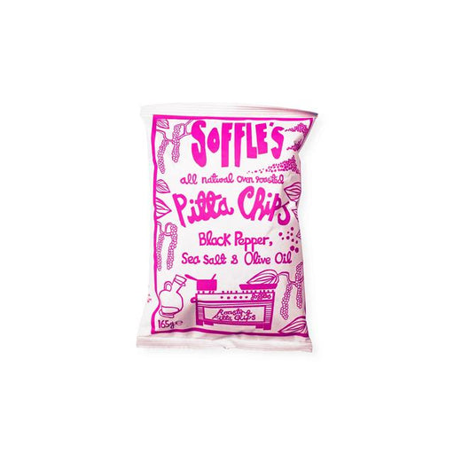 Soffle's Pitta Chips Black Pepper, Sea Salt, & Olive Oil 165g Botiga
