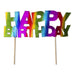 Rainbow Happy Birthday Foil Cake Topper N/A Botiga