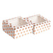 Anniversary House Rose Gold Polka Dot Square Treat Boxes with Window Foil 2 per pack Botiga