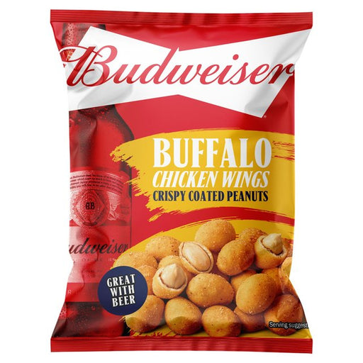 Budweiser Buffalo Chicken Wings Crispy Coated Peanuts 150g Botiga