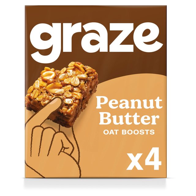 Graze Protein Peanut Butter Vegan Snack Bars 4 per pack Botiga