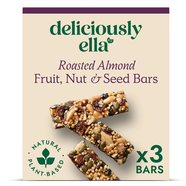 Deliciously Ella Roasted Almond Fruit, Nut & Seed Bar 3 per pack Botiga