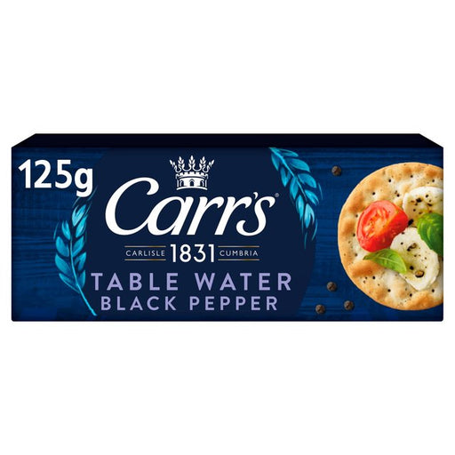 Carr's Table Water Cracked Black Pepper Crackers 125g Botiga