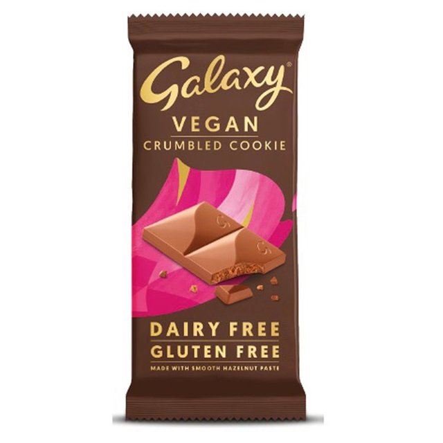 Galaxy Vegan Dairy Free Smooth Crumbled Cookie Chocolate 100g Botiga