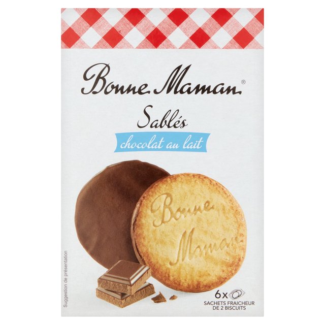 Bonne Maman Shortbreads biscuits coated with milk chocolate 160g Botiga