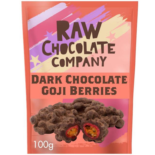 The Raw Chocolate Company Chocolate Goji Berries 100g Botiga