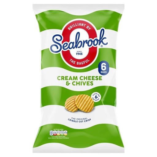 Seabrook Cheese & Chive Crinkle Crisps 6 per pack Botiga