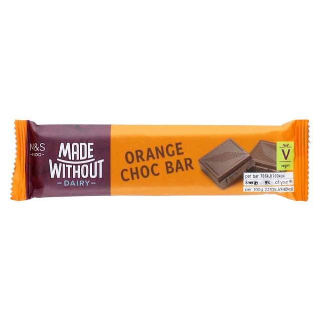 M&S Made Without Dairy Orange Choc Bar 35g Botiga