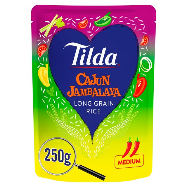 Tilda Microwave Cajun Jambalaya Long Grain Rice 250g Botiga