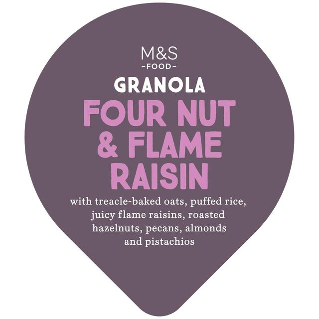 M&S 4 Nut & Flame Raisin Granola Pot 70g Botiga