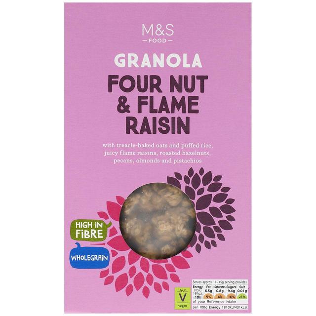 M&S Four Nut & Flame Raisin Granola 500g Botiga