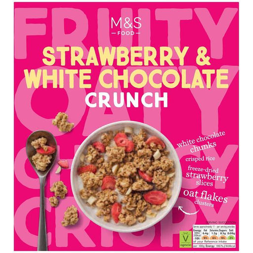 M&S Strawberry & White Chocolate Crunch 500g Botiga