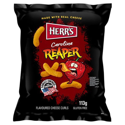 Herrs Carolina Reaper Cheese Curls 113g Botiga