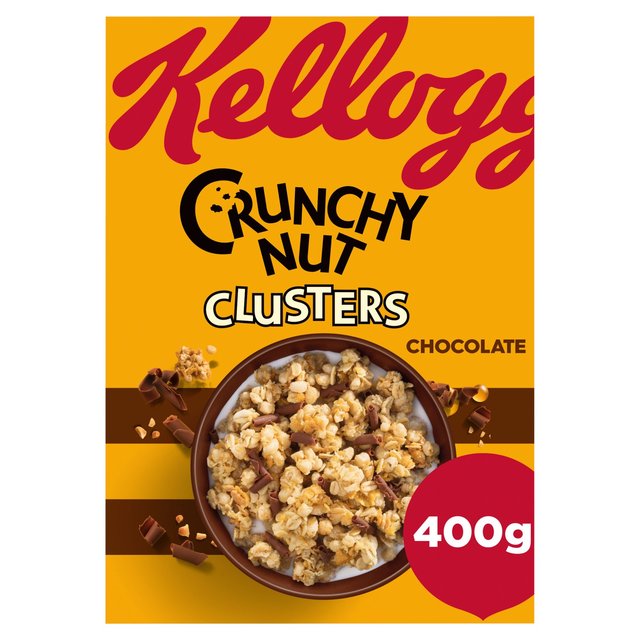 Kellogg's Crunchy Nut Clusters Chocolate Breakfast Cereal 400g Botiga