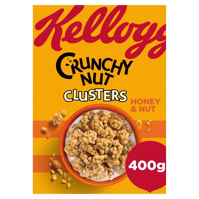 Kellogg's Crunchy Nut Honey & Nut Clusters Breakfast Cereal 400g Botiga