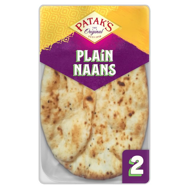 Patak's Plain Naan Breads 2 per pack Botiga