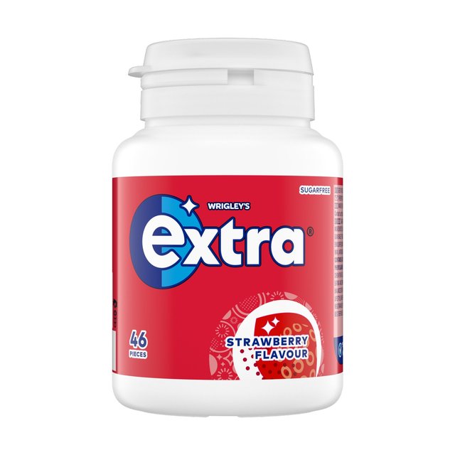 Extra Strawberry Flavour Sugarfree Chewing Gum Bottle 46 per pack Botiga