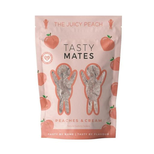 Tasty Mates Peaches and Cream Gourmet Gummy Sweets 136g Botiga