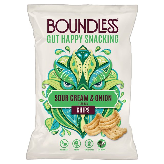 Boundless, Sour Cream & Onion Chips, Sharing Bag 80g Botiga