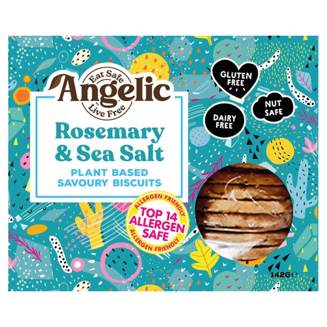 Angelic Free From Rosemary & Sea Salt Savoury Biscuits 142g Botiga