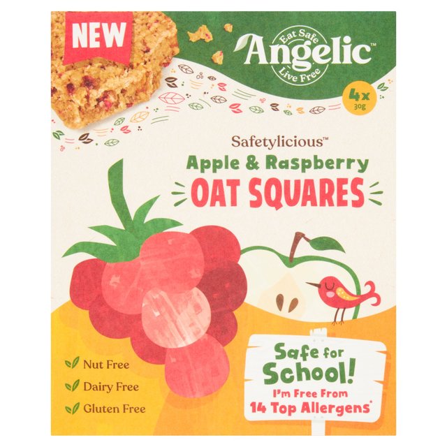 Angelic Free From Apple & Raspberry Oat Squares 120g Botiga