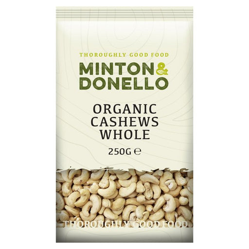 Mintons Good Food Organic Whole Cashews 250g Botiga