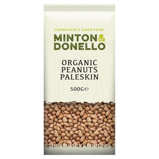 Mintons Good Food Organic Peanuts Paleskin 500g Botiga