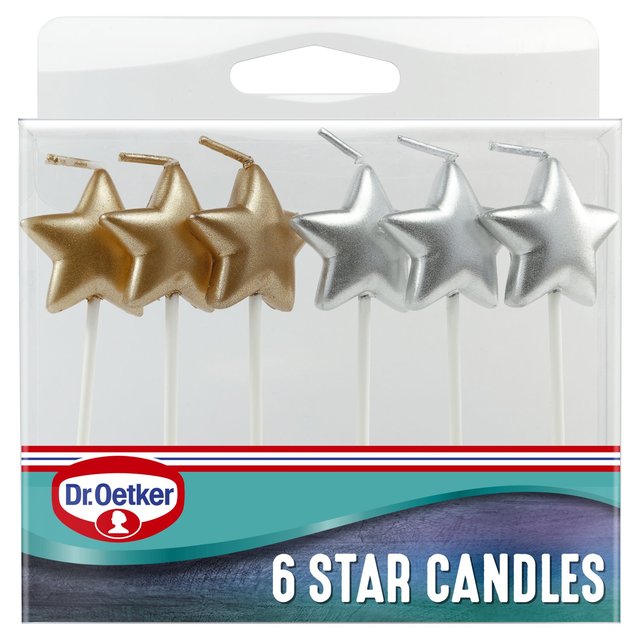 Dr. Oetker Star Candles 6 per pack Botiga