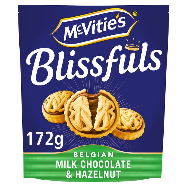 McVitie's Blissfuls Belgian Milk Chocolate & Hazelnut Biscuits 172g Botiga