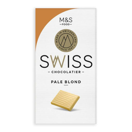 M&S Swiss Golden Blond Chocolate Bar 125g Botiga