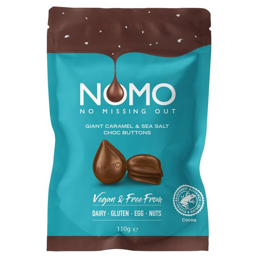 NOMO Sea Salt & Caramel Buttons Share Bag 110g Botiga