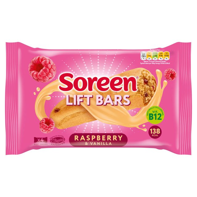 Soreen Lift Bars Raspberry and Vanilla 4 per pack Botiga