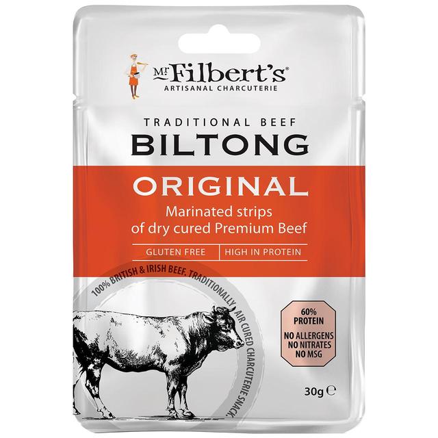 Mr Filberts Traditional Beef Biltong - Original 30g Botiga