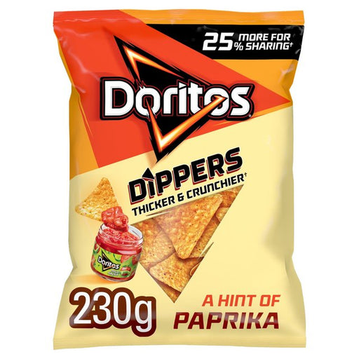 Doritos Dippers Hint of Paprika Tortilla Chips Sharing Bag Crisps 230g Botiga