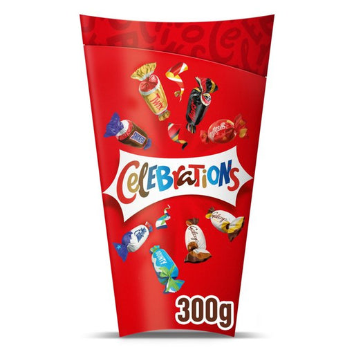 Celebrations Milk Chocolate Selection Box of Mini Chocolate & Biscuit Bars 300g Botiga